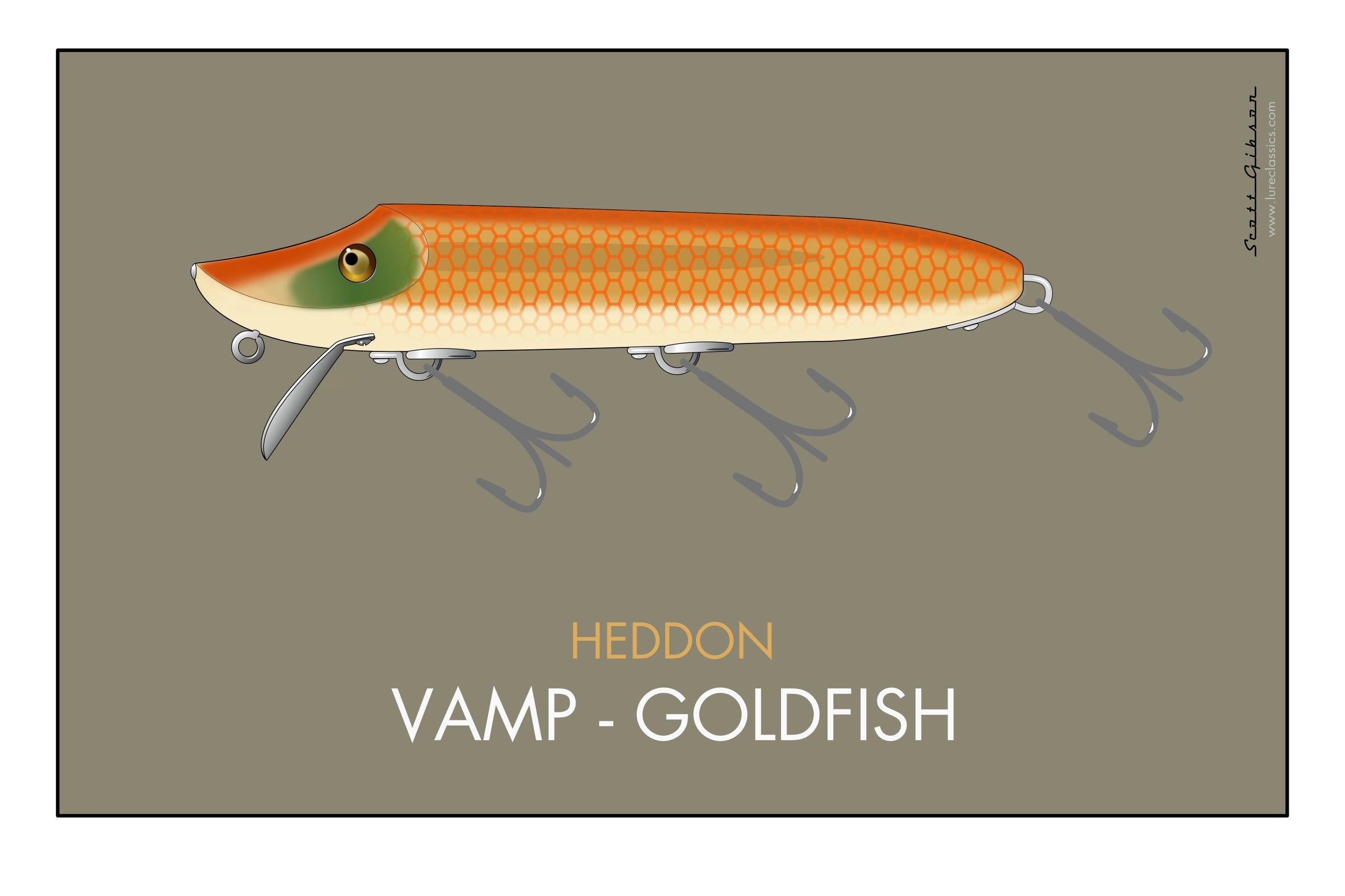 Heddon Vamp Series Lures, Fishing Lure Art