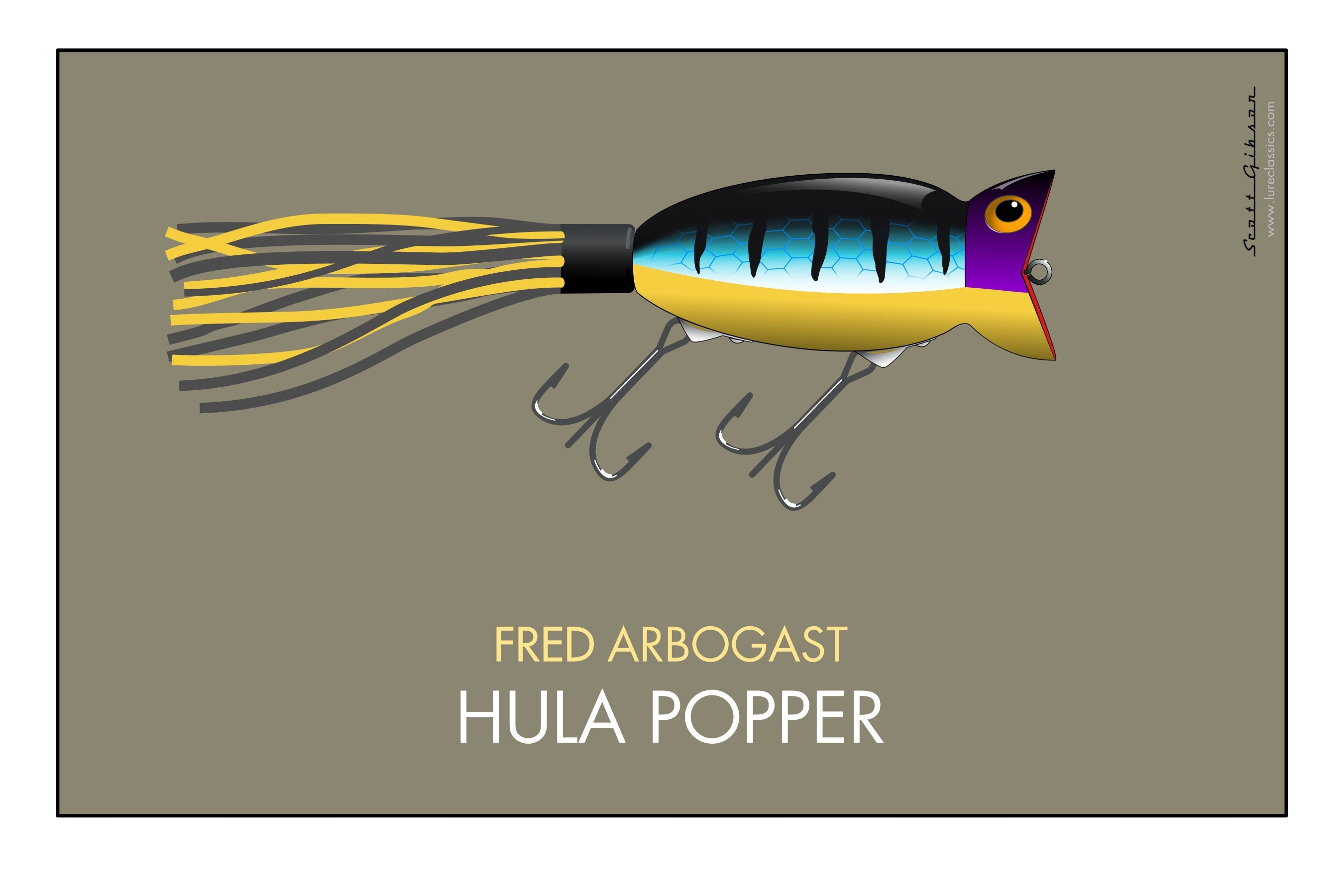Pflueger Monarch Minnow, Fishing Lure Art, lureclassics.com – Lure  Classics