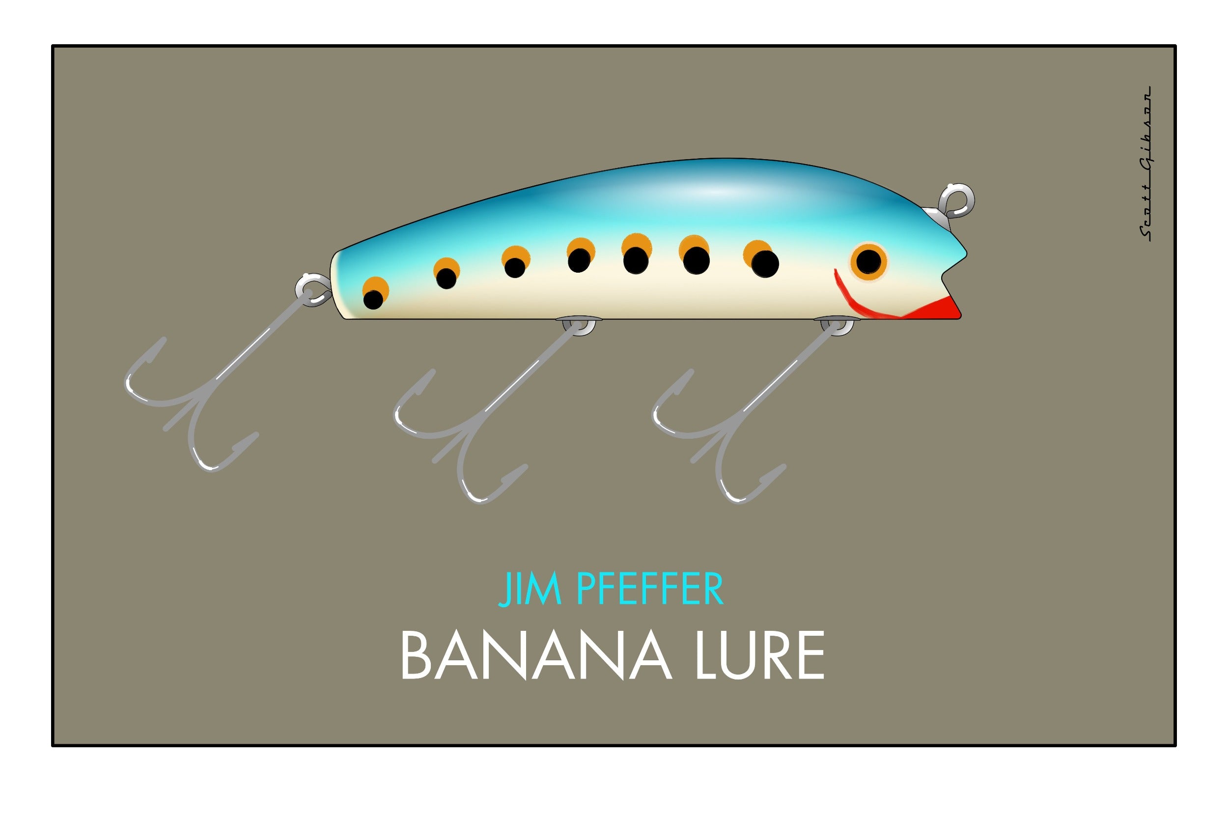 Pflueger Monarch Minnow, Fishing Lure Art, lureclassics.com – Lure  Classics