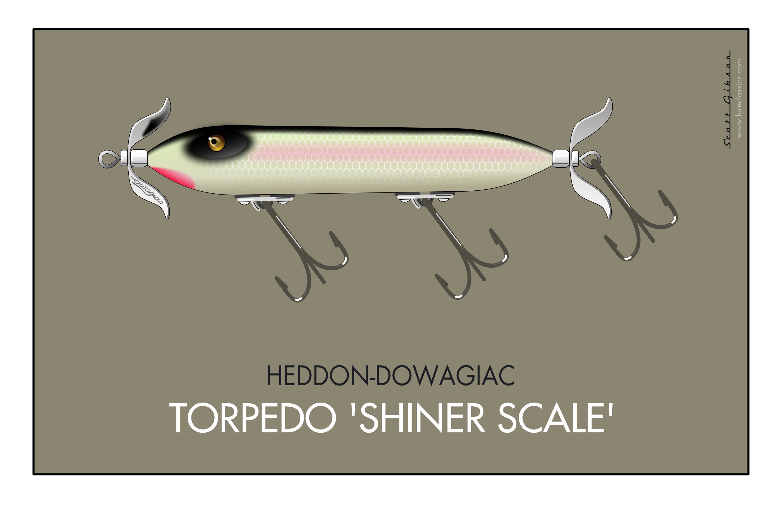 Heddon Torpedo | Fishing Lure Art | lureclassics.com – Lure Classics