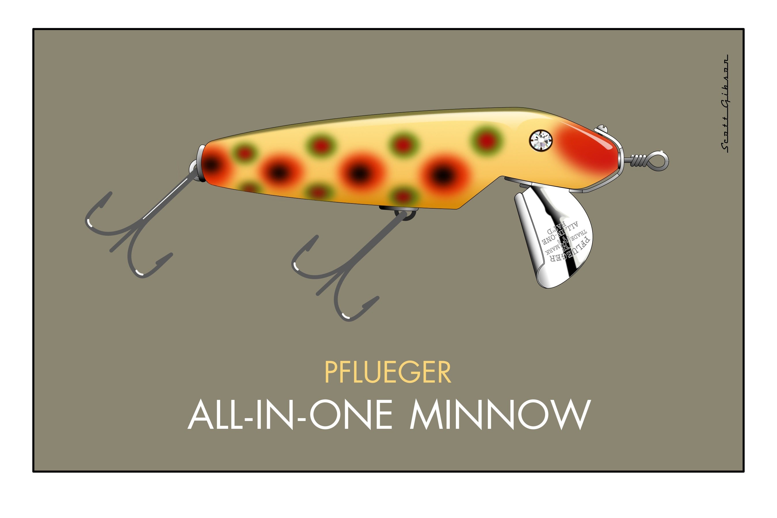 All-In-One Minnow, Fishing Lure Art
