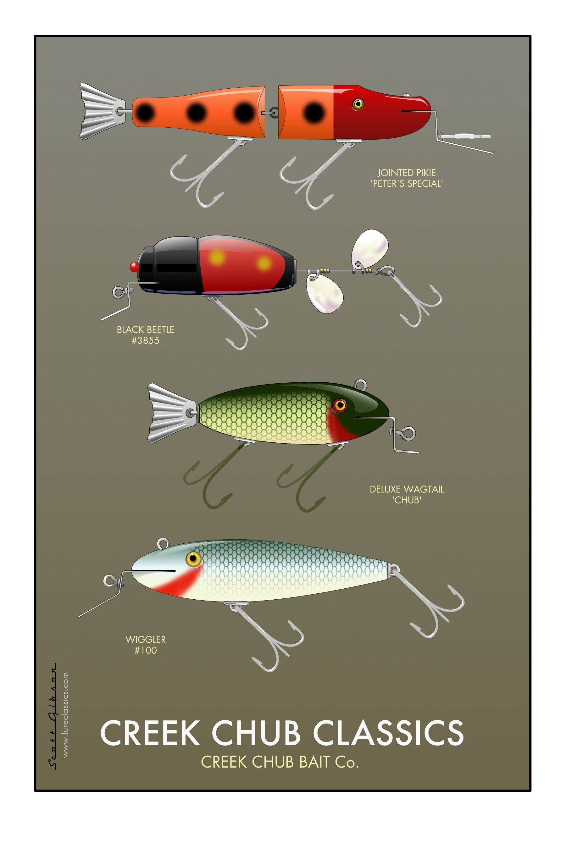 Creek Chub, Silverside, Minnow Fish Species Print, Vintage Style  Reproduction SFD25