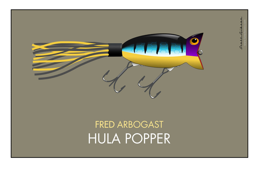 Arbogast Hula Popper | Fishing Lure Art