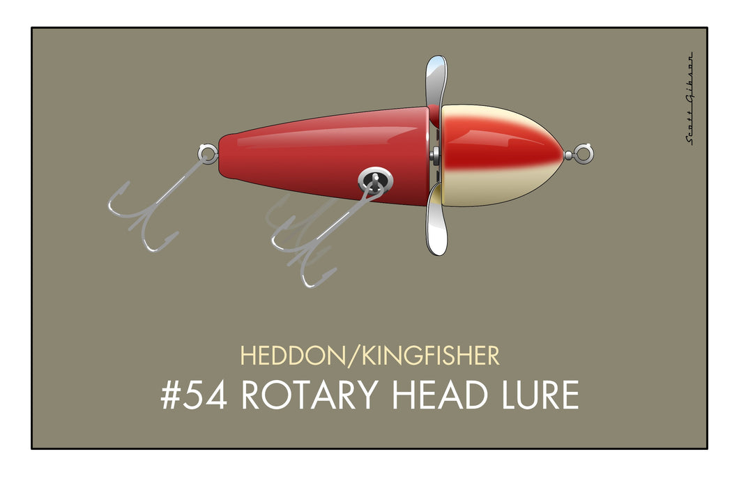 Heddon Rotary Head Lure, Fishing Lure Art
