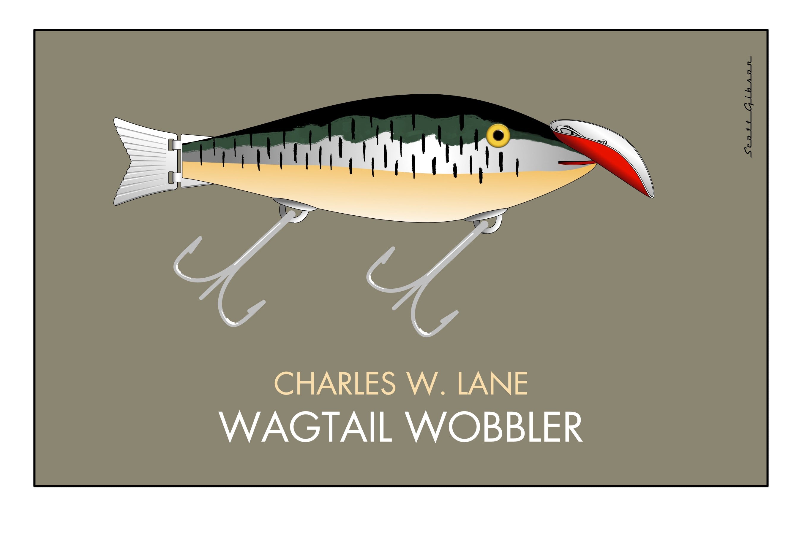 DAM Wobbler #1655, Fishing Lure Art