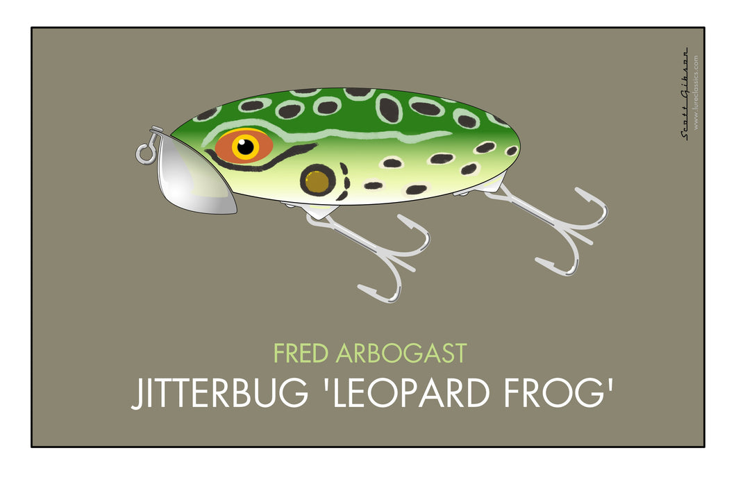 Arbogast Jitterbug 'Leopard Frog' | Fishing Lure Art