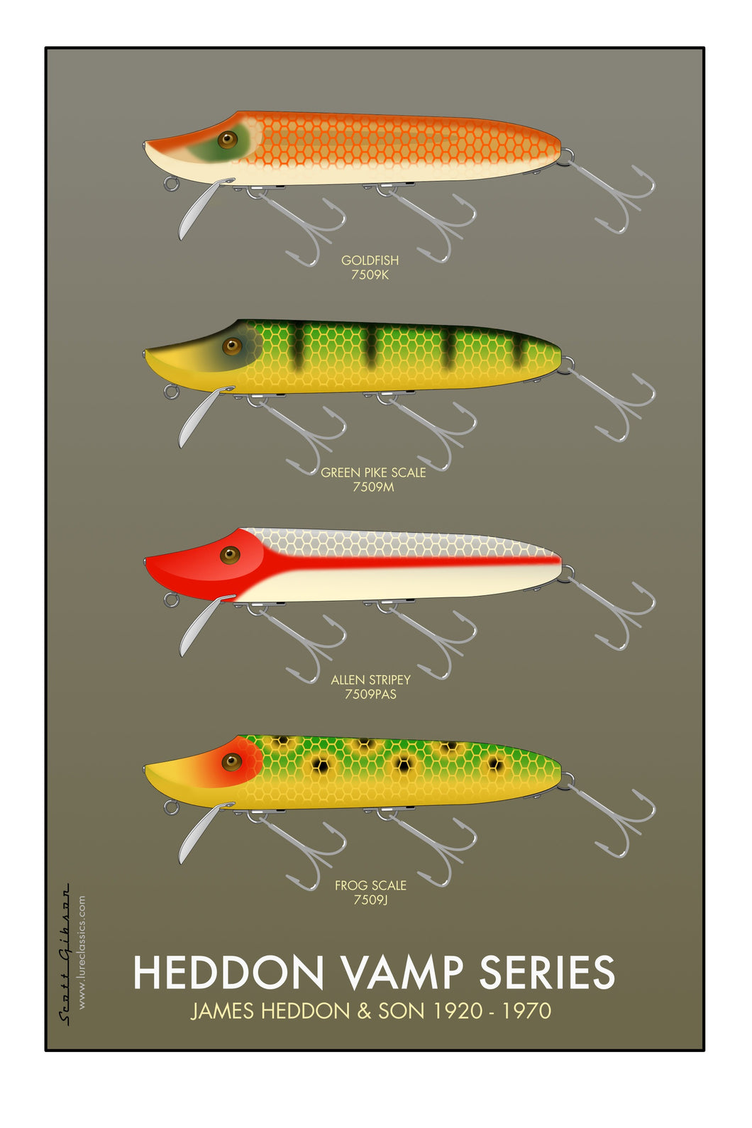 Heddon Vamp Series Lures | Fishing Lure Art